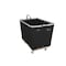 Steele Canvas Basket 12 BU Permanent Truck Black Vinyl w/Grey Vinyl - 4in Casters 9212VBLKVGRYW4 - alternate 1